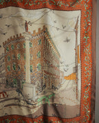 “Salvatore Ferragamo” 90’s Florence trompe l’oeil silk scarf