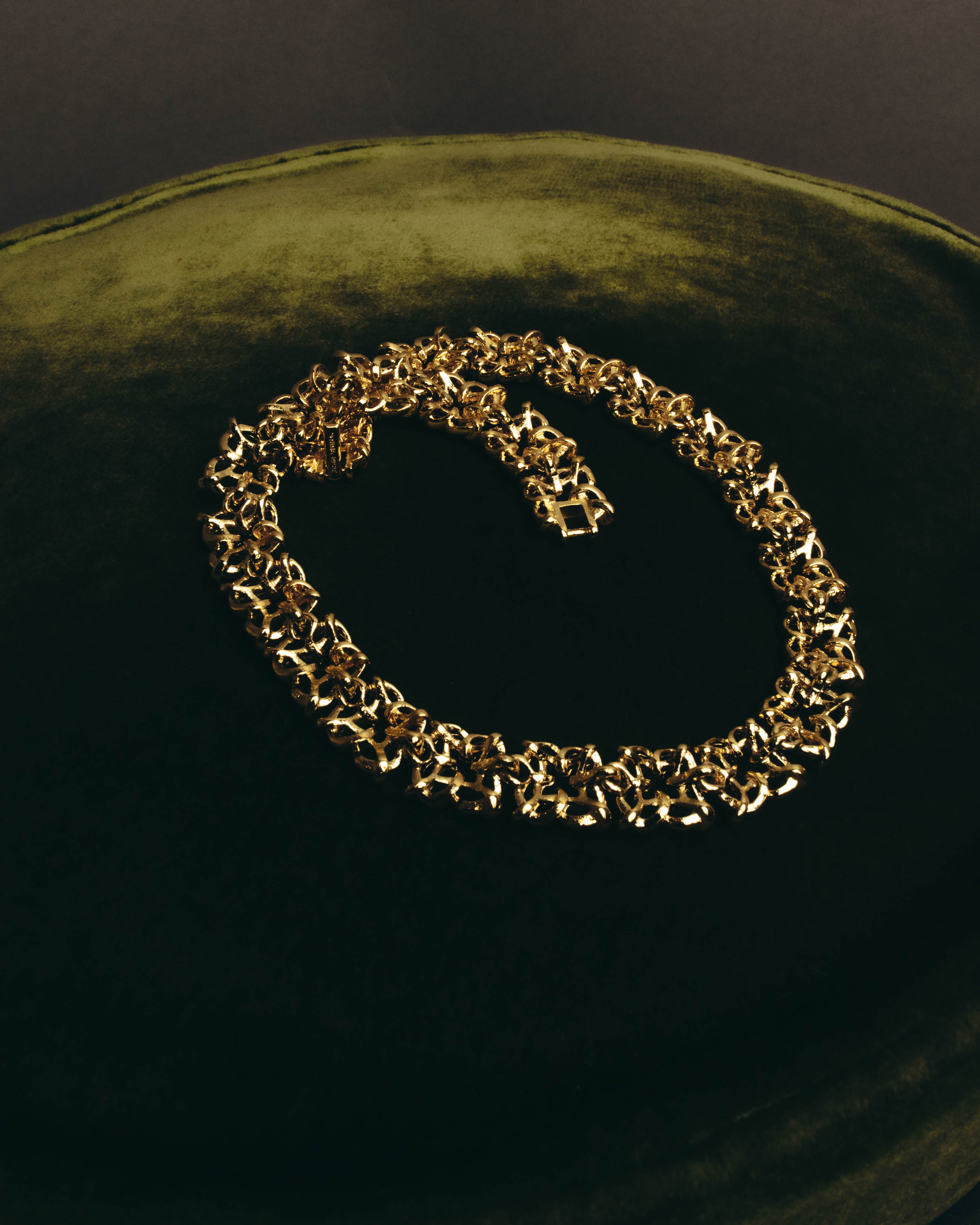 "NINA RICCI" 80's-00's Chunky two tone chain necklace