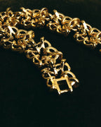 "NINA RICCI" 80's-00's Chunky two tone chain necklace