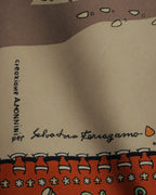 “Salvatore Ferragamo” 90’s Florence trompe l’oeil silk scarf