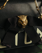-SPECIAL- “GUCCI” Michele period Punk tiger head leather shoulder bag