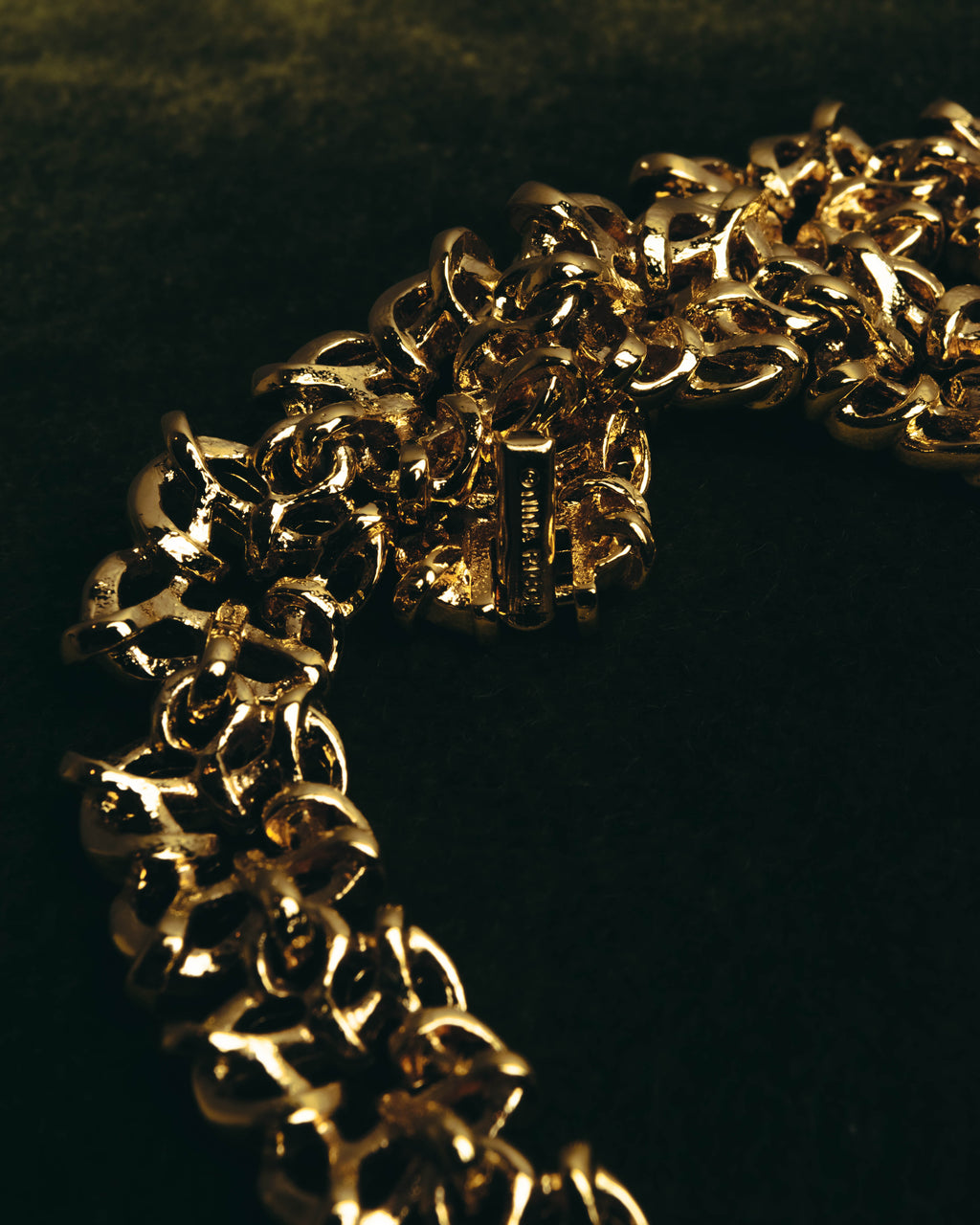 "NINA RICCI" 80's-00's Chunky two tone chain necklace
