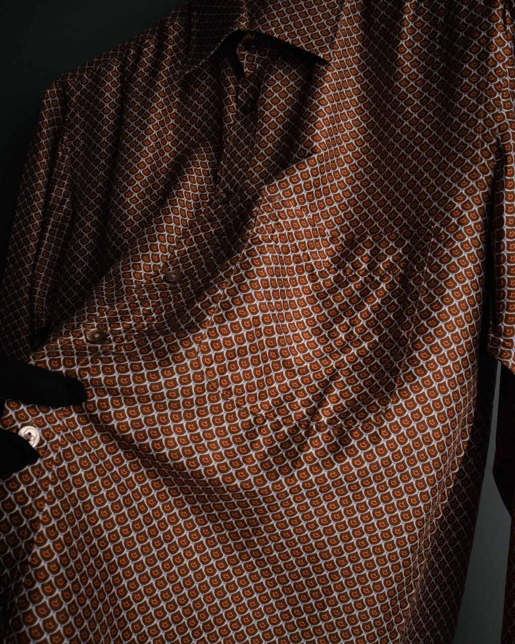 “GUCCI” 80’s Silk monogram shirt