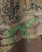 “Salvatore Ferragamo” 90’s Florence trompe l’oeil silk scarf
