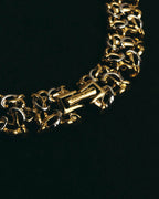 "NINA RICCI" 80's-00's Chunky two tone chain necklace