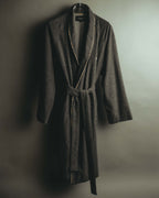 "BURBERRY LONDON" 00's-10's Check trimmed wool dressing gown