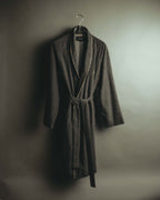 "BURBERRY LONDON" 00's-10's Check trimmed wool dressing gown