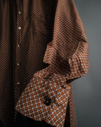 “GUCCI” 80’s Silk monogram shirt