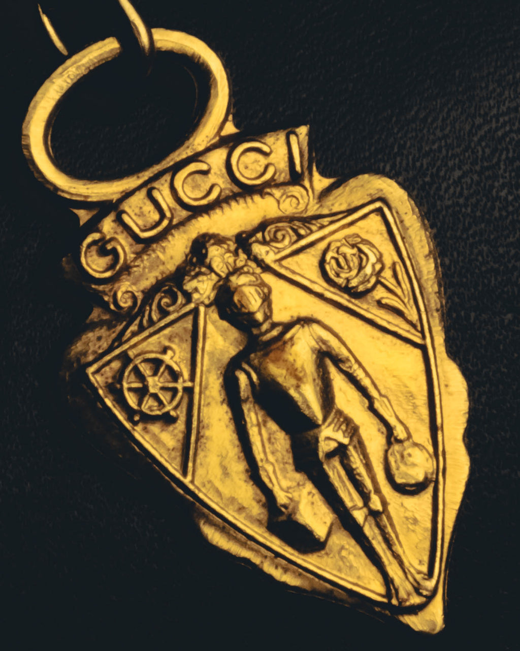 "GUCCI" 70's-80's Classic leather shoulder bag