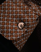 “GUCCI” 80’s Silk monogram shirt