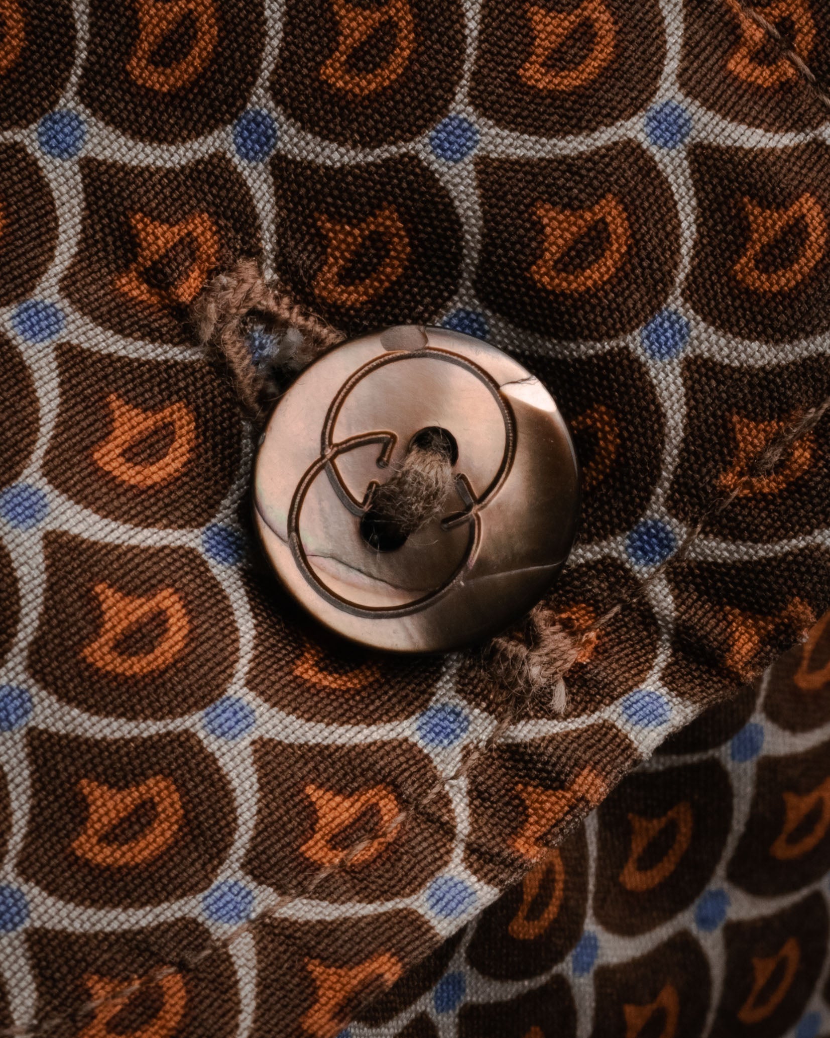 “GUCCI” 80’s Silk monogram shirt