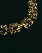 "NINA RICCI" 80's-00's Chunky two tone chain necklace