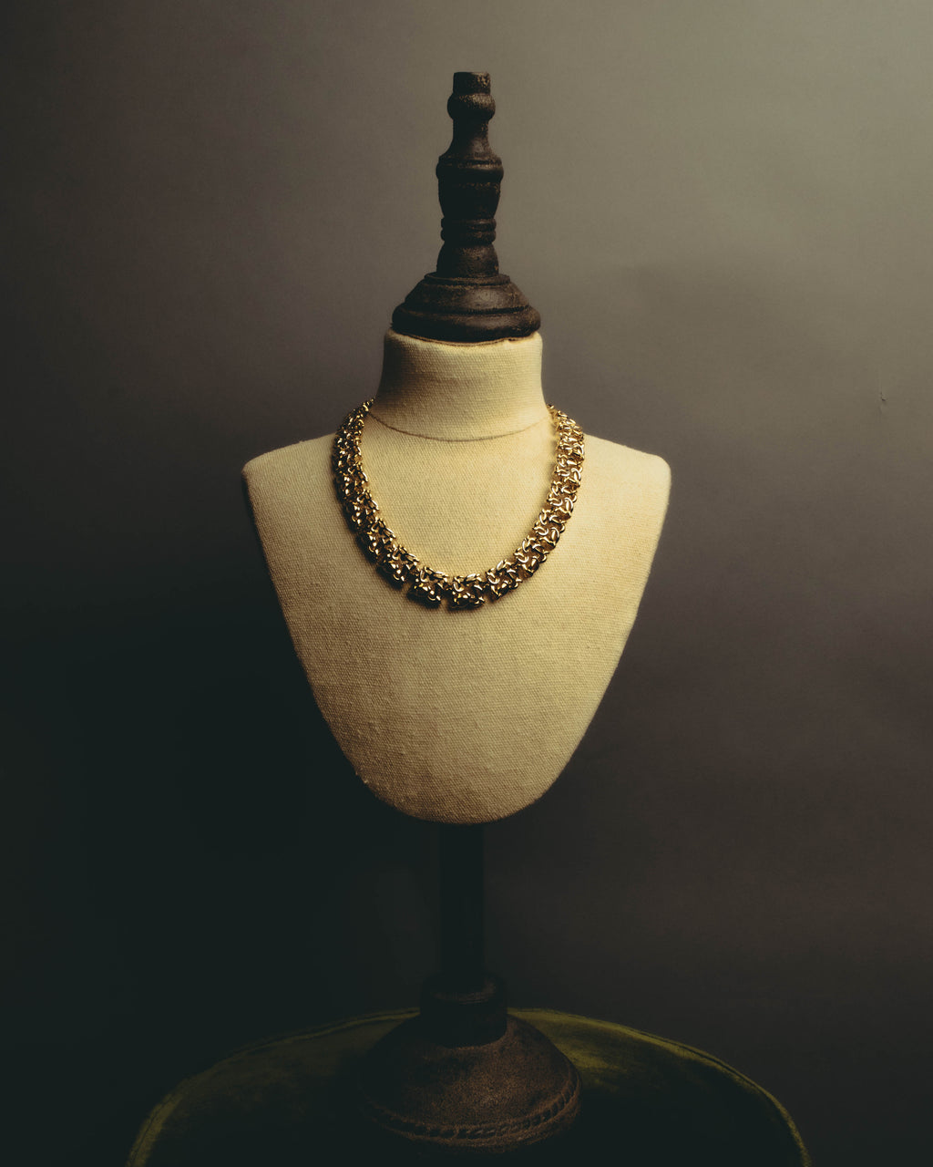 "NINA RICCI" 80's-00's Chunky two tone chain necklace