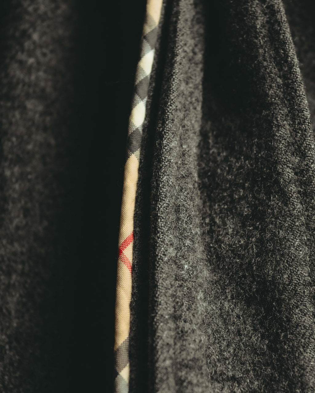 "BURBERRY LONDON" 00's-10's Check trimmed wool dressing gown