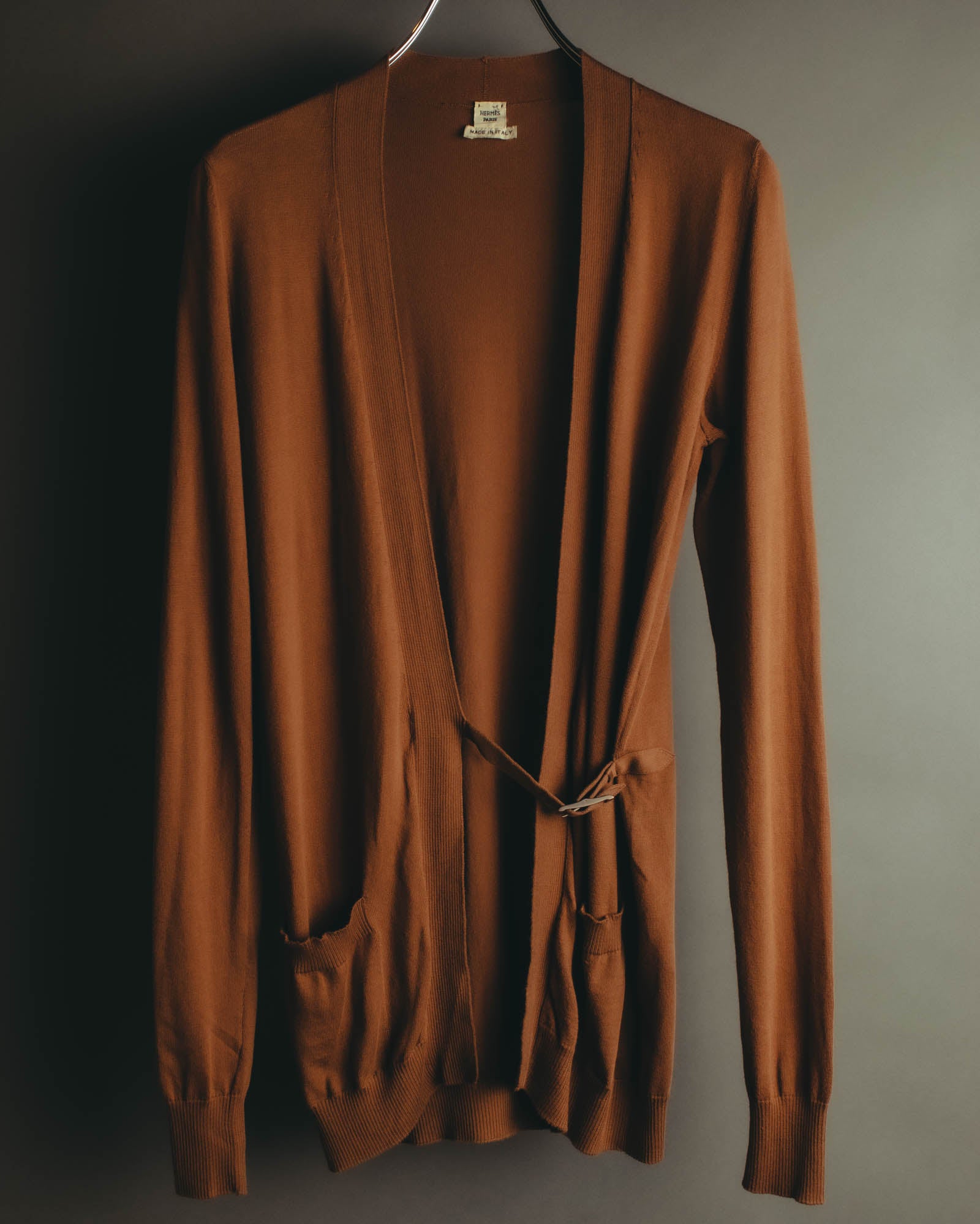 "Hermès" 90's-00's Minimal cotton knit cardigan