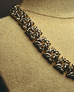 "NINA RICCI" 80's-00's Chunky two tone chain necklace