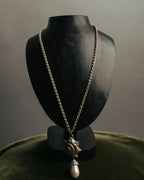 “KENZO” 80’s-90’s Sculptural shell pearl pendant necklace