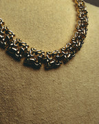 "NINA RICCI" 80's-00's Chunky two tone chain necklace