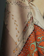“Salvatore Ferragamo” 90’s Florence trompe l’oeil silk scarf