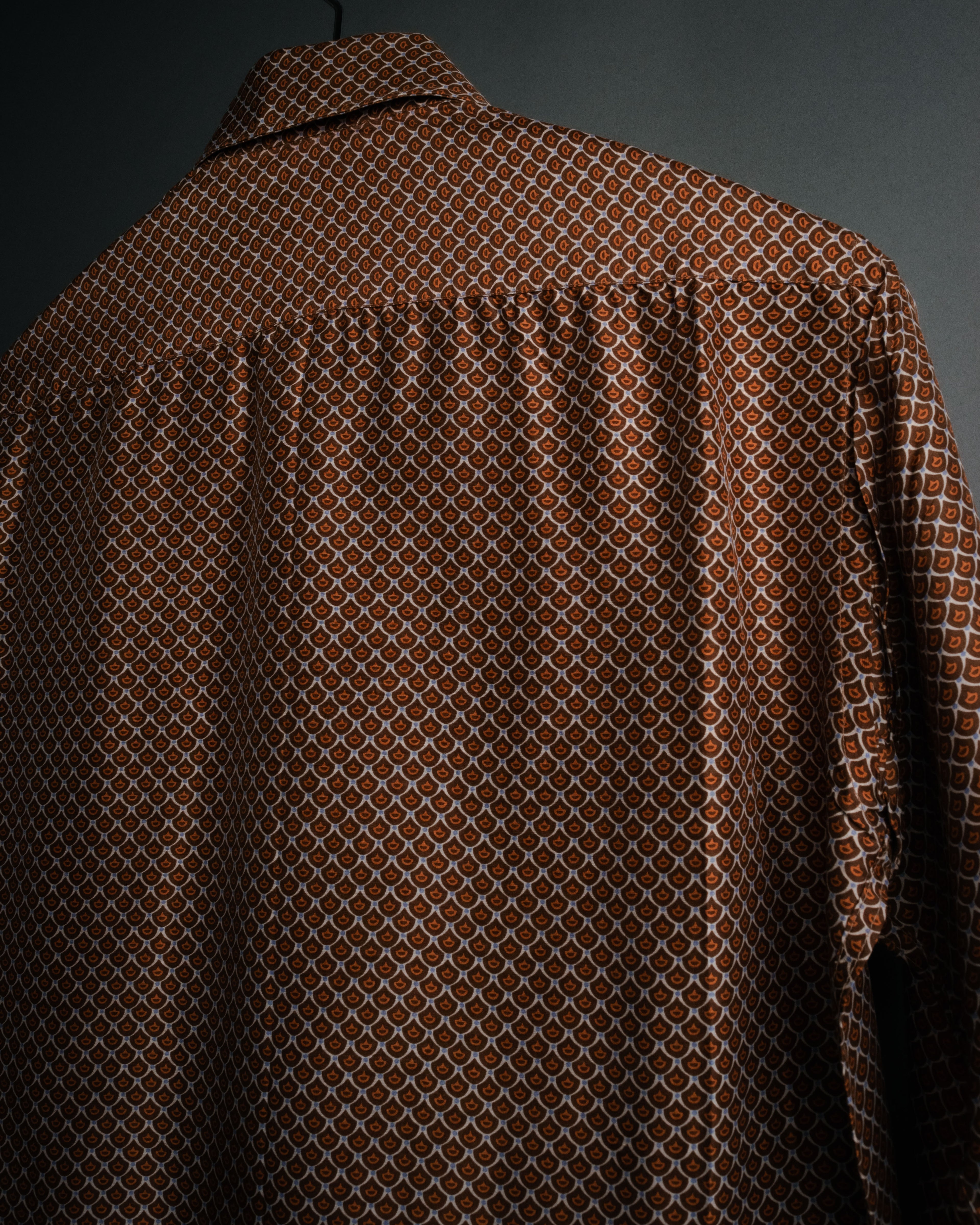 “GUCCI” 80’s Silk monogram shirt