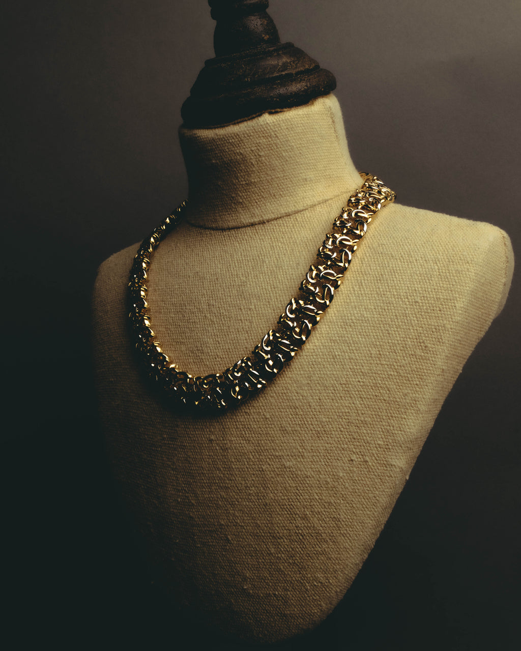"NINA RICCI" 80's-00's Chunky two tone chain necklace