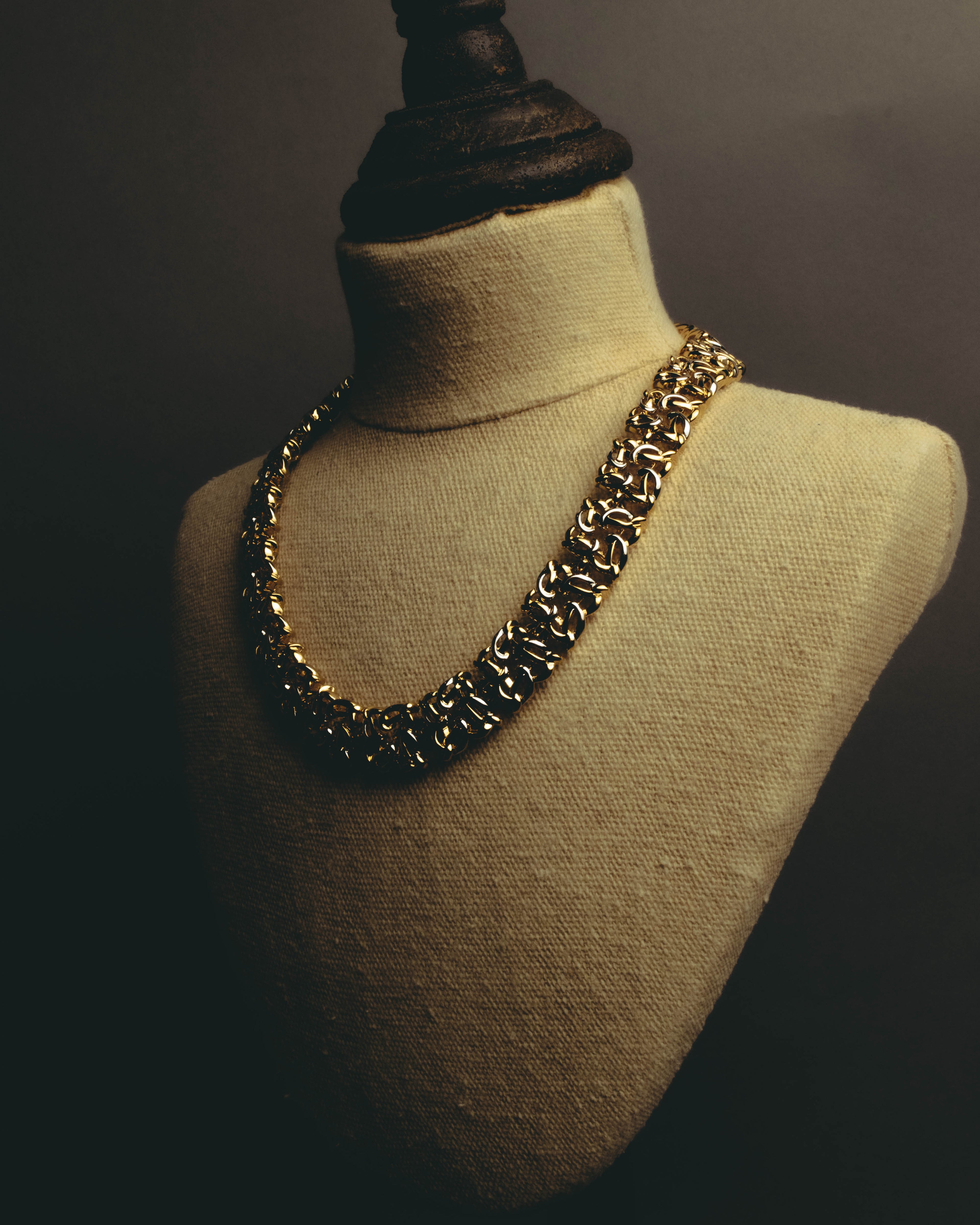"NINA RICCI" 80's-00's Chunky two tone chain necklace