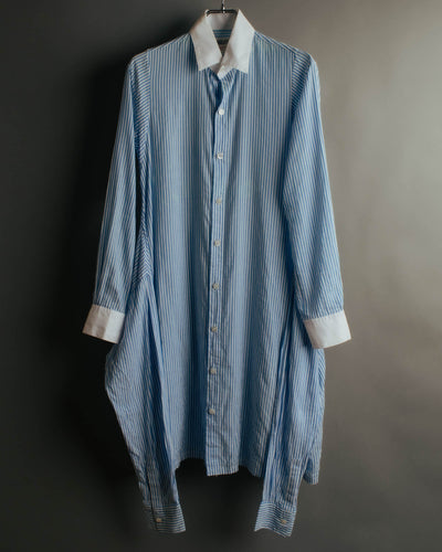 "REGULATION Yohji Yamamoto" 2015AW Striped oversized shirt dress