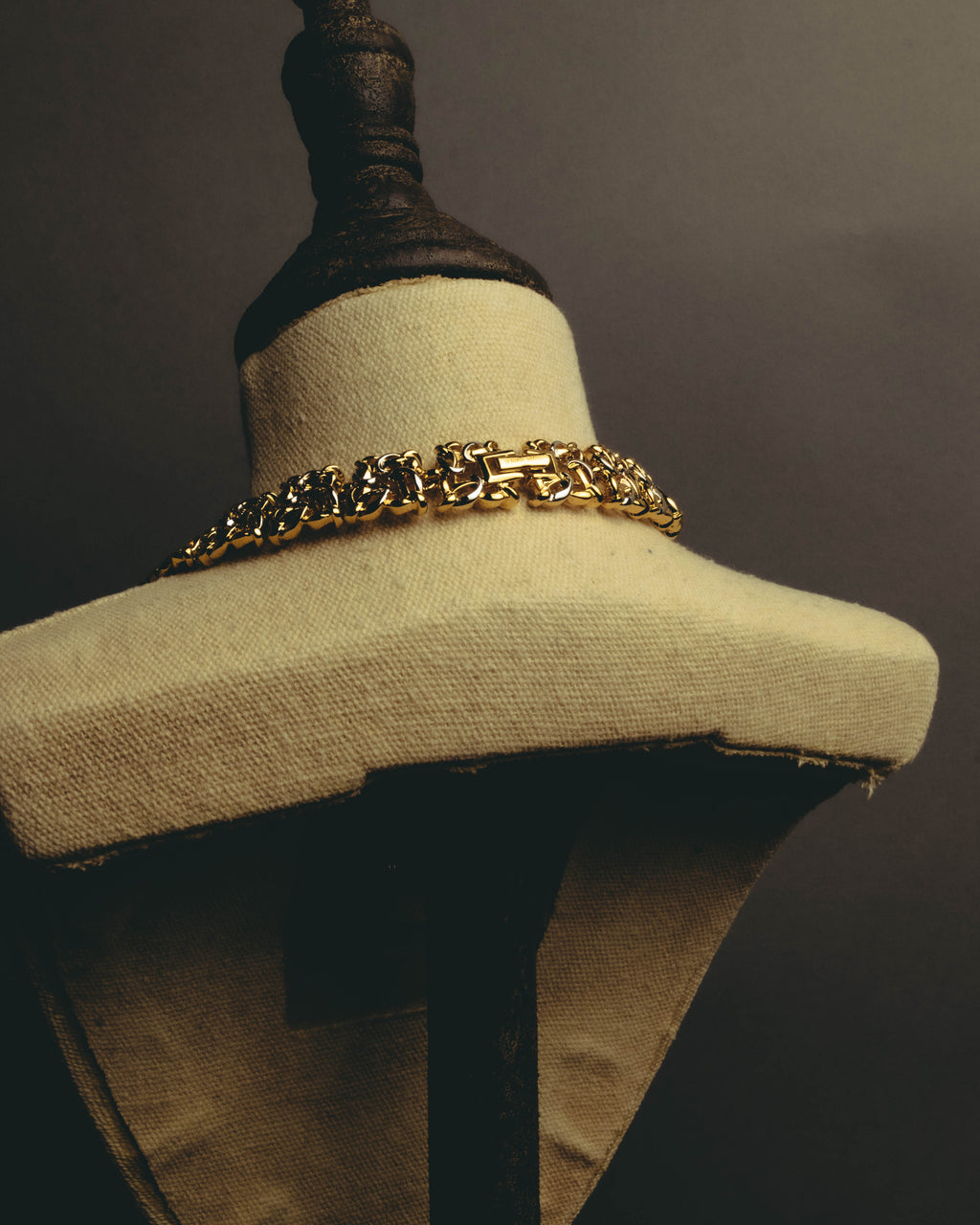 "NINA RICCI" 80's-00's Chunky two tone chain necklace