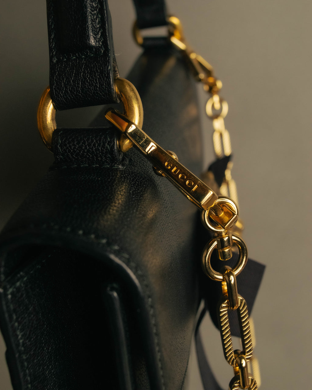-SPECIAL- “GUCCI” Michele period Punk tiger head leather shoulder bag