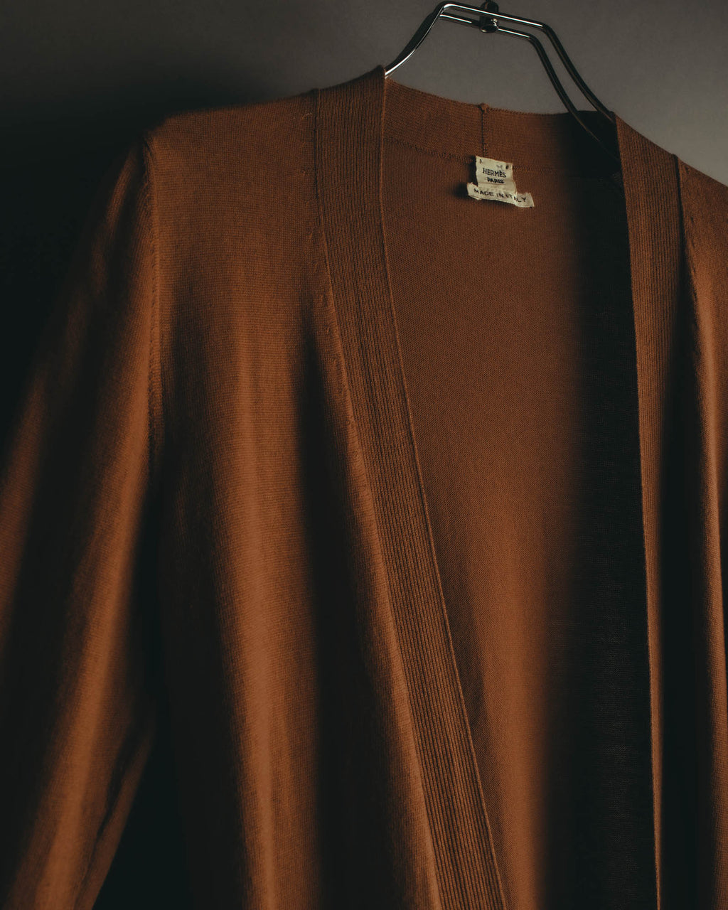 "Hermès" 90's-00's Minimal cotton knit cardigan