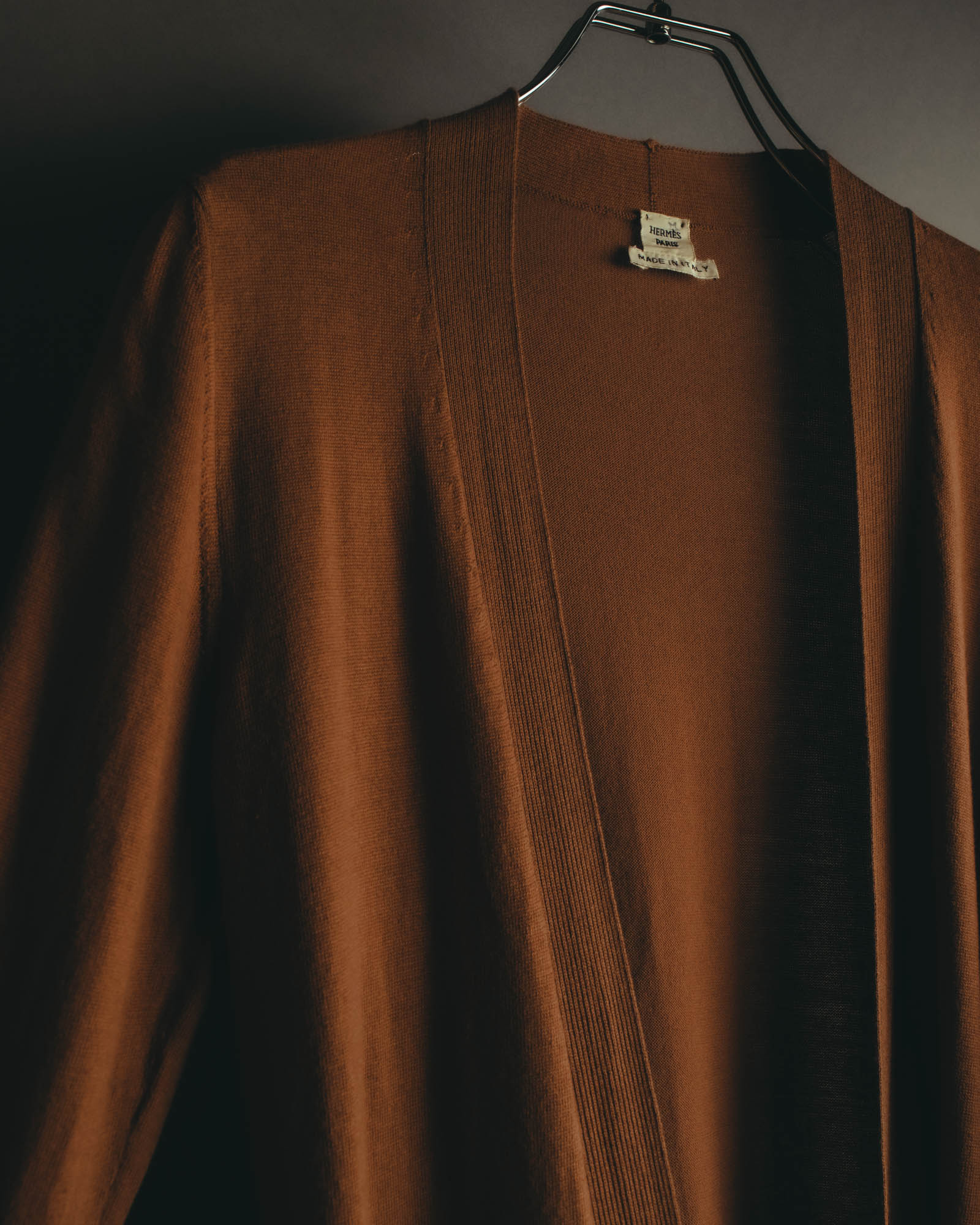 "Hermès" 90's-00's Minimal cotton knit cardigan