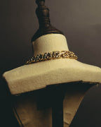 "NINA RICCI" 80's-00's Chunky two tone chain necklace
