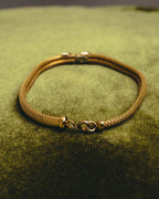 "Christian Dior" 70's Gold tone mesh chain necklace