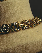 "NINA RICCI" 80's-00's Chunky two tone chain necklace