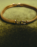 "Christian Dior" 70's Gold tone mesh chain necklace