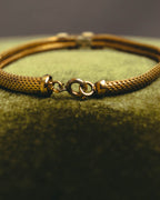 "Christian Dior" 70's Gold tone mesh chain necklace
