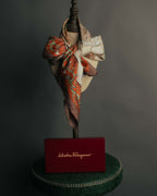 “Salvatore Ferragamo” 90’s Florence trompe l’oeil silk scarf