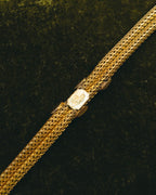 "Christian Dior" 70's Gold tone mesh chain necklace