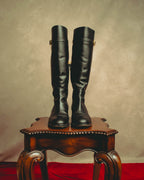 "FENDI" 00's B buckle knee-high leather boots