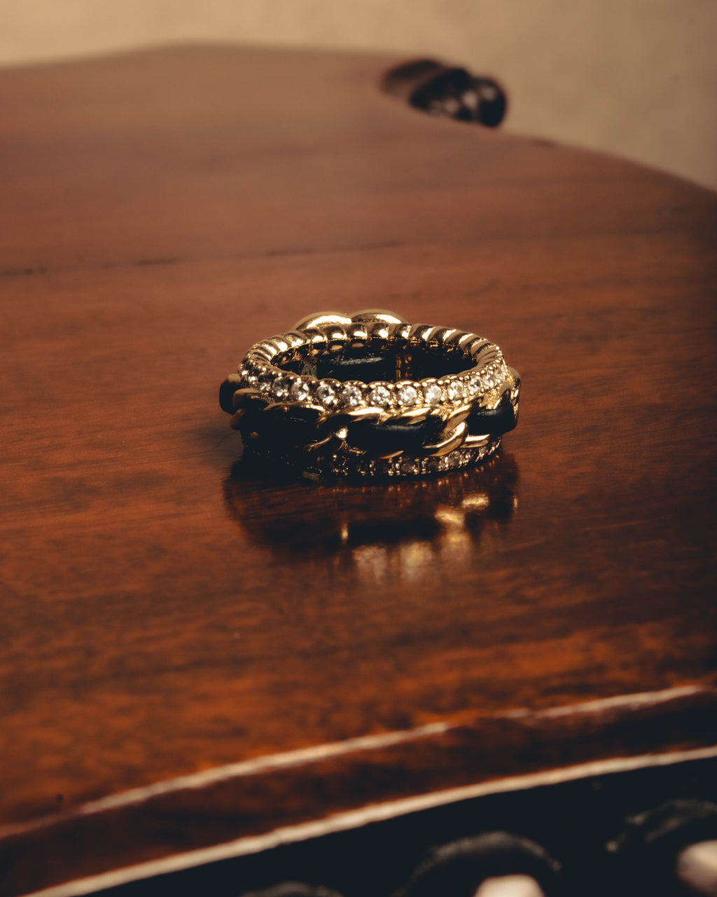 -SPECIAL- "CHANEL" Embellished costume jewelry ring