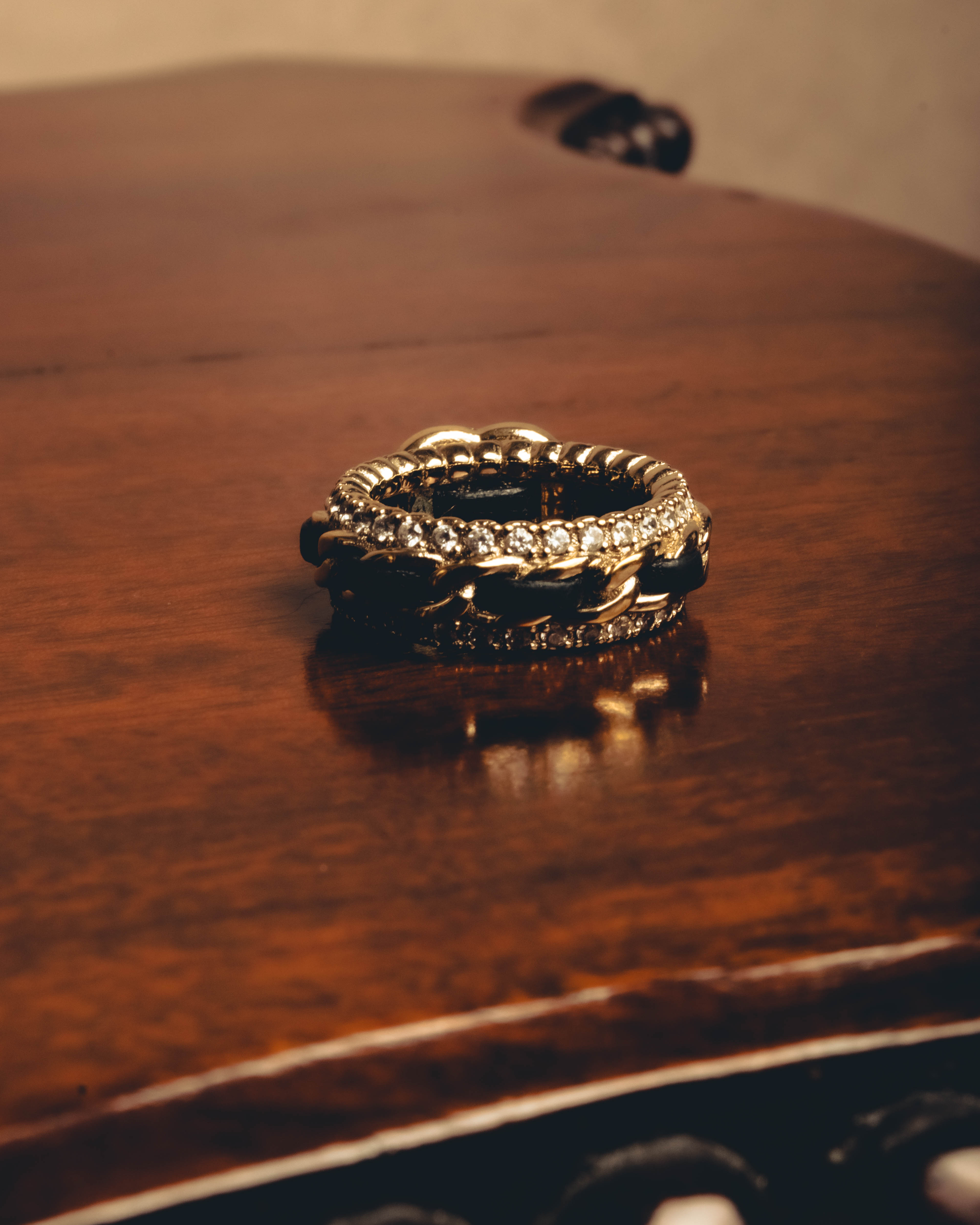 -SPECIAL- "CHANEL" Embellished costume jewelry ring
