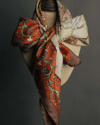 “Salvatore Ferragamo” 90’s Florence trompe l’oeil silk scarf