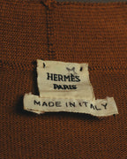 "Hermès" 90's-00's Minimal cotton knit cardigan