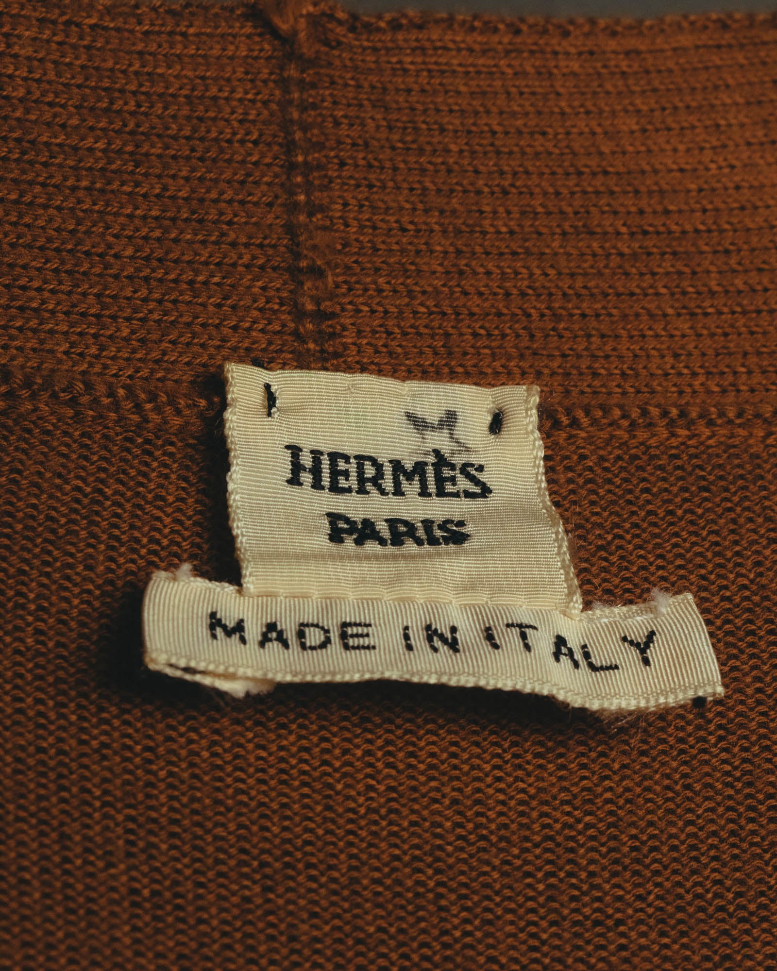 "Hermès" 90's-00's Minimal cotton knit cardigan