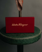 “Salvatore Ferragamo” 90’s Florence trompe l’oeil silk scarf