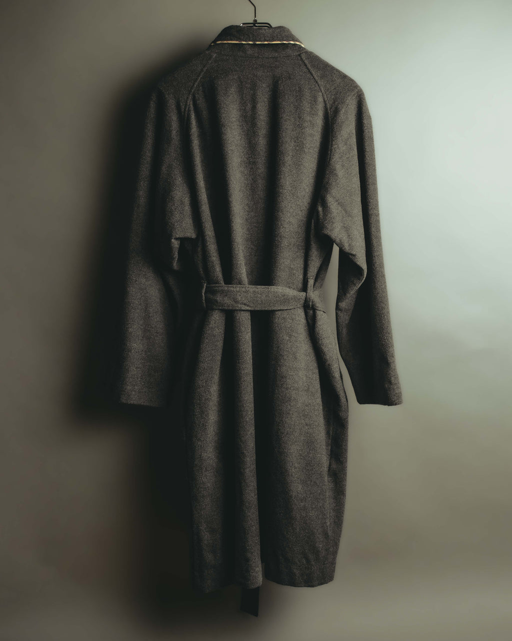 "BURBERRY LONDON" 00's-10's Check trimmed wool dressing gown