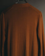 "Hermès" 90's-00's Minimal cotton knit cardigan