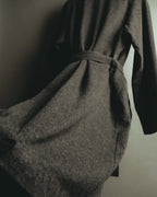 "BURBERRY LONDON" 00's-10's Check trimmed wool dressing gown