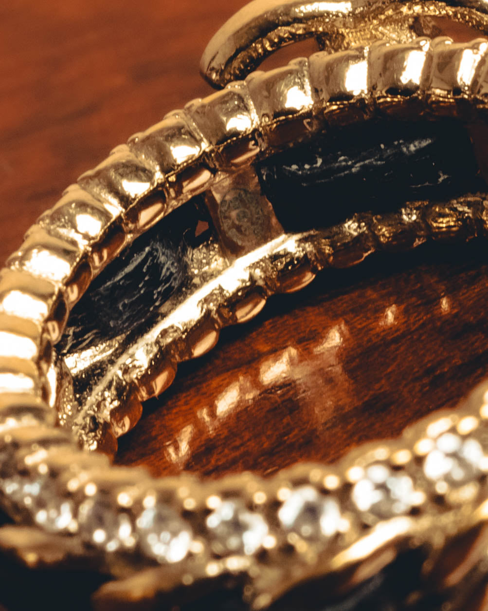 -SPECIAL- "CHANEL" Embellished costume jewelry ring