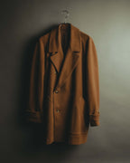 "KENZO" 80's-90's Sculptural double-breasted wool coat
